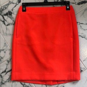 J Crew Pencil skirt in Orange. Size O petite.